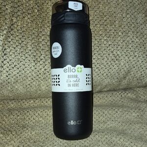 Ello Black Insulated Water Bottle